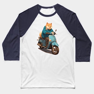 Cool dog riding motorbike Baseball T-Shirt